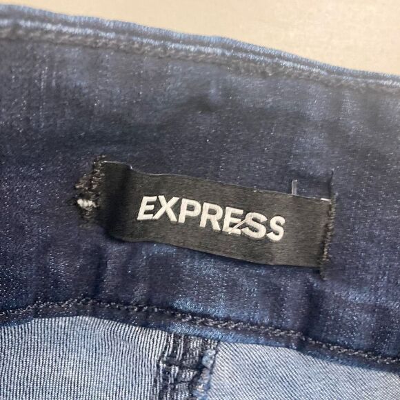EXPRESS Women’s Dark Wash Skinny Jeans Size 6S 27” Inseam - Picture 3 of 11